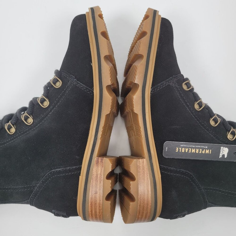 Sorel Lennox Waterproof Lace-Up Women's Black Suede Boots US Size 6 NWT - Picture 7 of 10